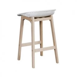 Mob In Chaises Et Tabourets De Bar Tabourets De Bar En Chêne Et Assise Blanche 65 Cm - Lot De 4 -Bancs Soldes tabourets de bar en chene et assise blanche 65 cm lot de 4 8