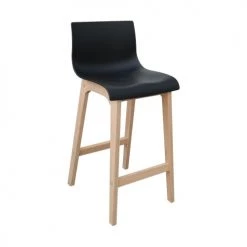 Mob In Chaises Et Tabourets De Bar Tabourets De Bar En Chêne Et Assise Noire 65 Cm - Lot De 4 -Bancs Soldes tabourets de bar en chene et assise noire 65 cm lot de 4 2