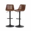 Alice's Garden Chaises Et Tabourets De Bar Tabourets De Bar Réglables, Simili Cuir Marron